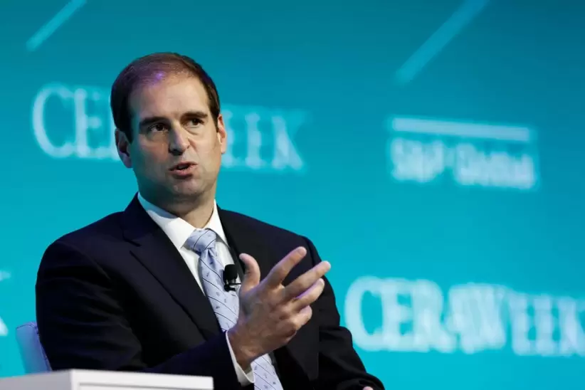El cofundador y director ejecutivo de Redwood Materials, JB Straubel, habla durante la conferencia CERAWeek 2022 en Houston el 10 de marzo de 2022.