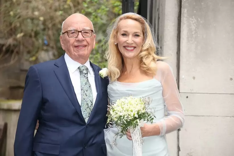 Rupert Murdoch y Jerry Hall