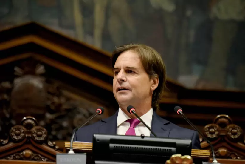 Luis Lacalle Pou en el Parlamento