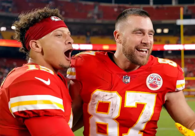 Patrick Mahomes, Travis Kelce, Lowels Hotel Kansas City