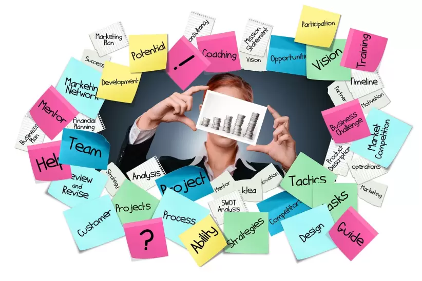 notas adhesivas, post-it, negocio, carrera, puesta en marcha, meta, ocurrencia, oportunidad, orientación, plan, profesional, estrategia, éxito, talent