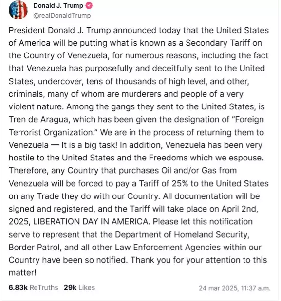 trump truth petroleo