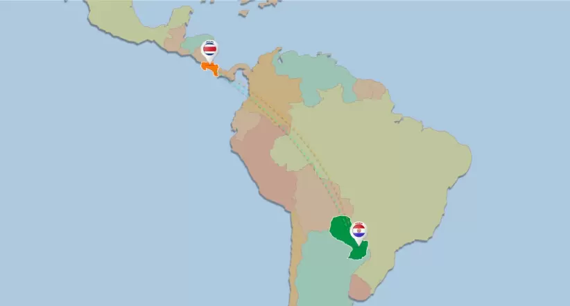 Paraguay y Costa Rica
