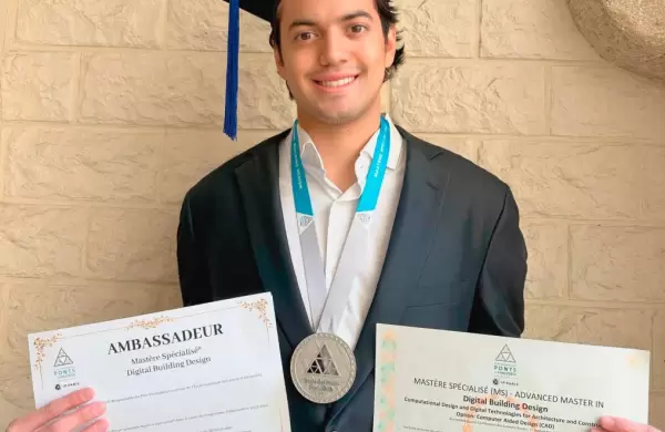 Luca Meza, el arquitecto paraguayo que brilló en la École des Ponts de Francia y colaboró en diseños como el campus del PSG