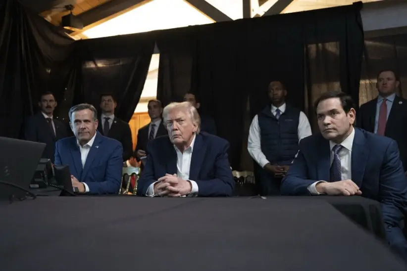 John Ratcliffe, Trump, Rubio (Photo by Donald Trump's Truth Social Account/Anadolu via Getty Images)