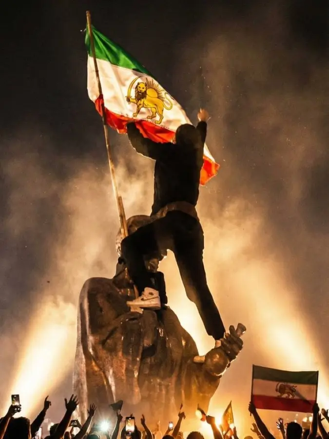 iran bandera en x