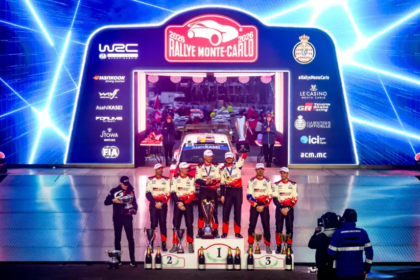 Podio del Rallye Monte-Carlo 2026 | Fuente: WRC