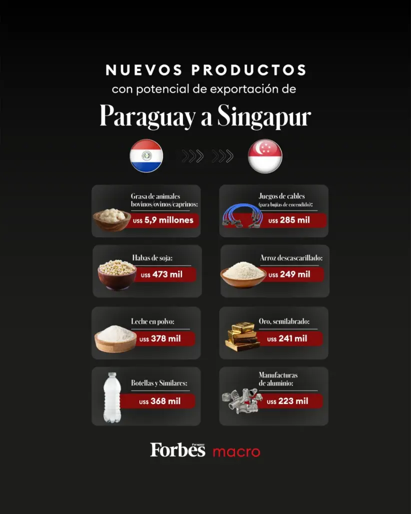 Exportaciones de Paraguay a Singapur