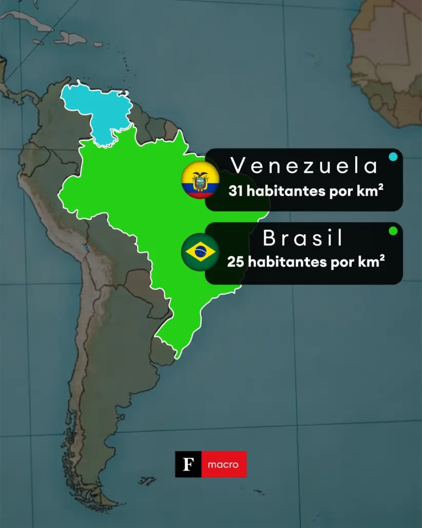 densidad poblacional de Sudamérica