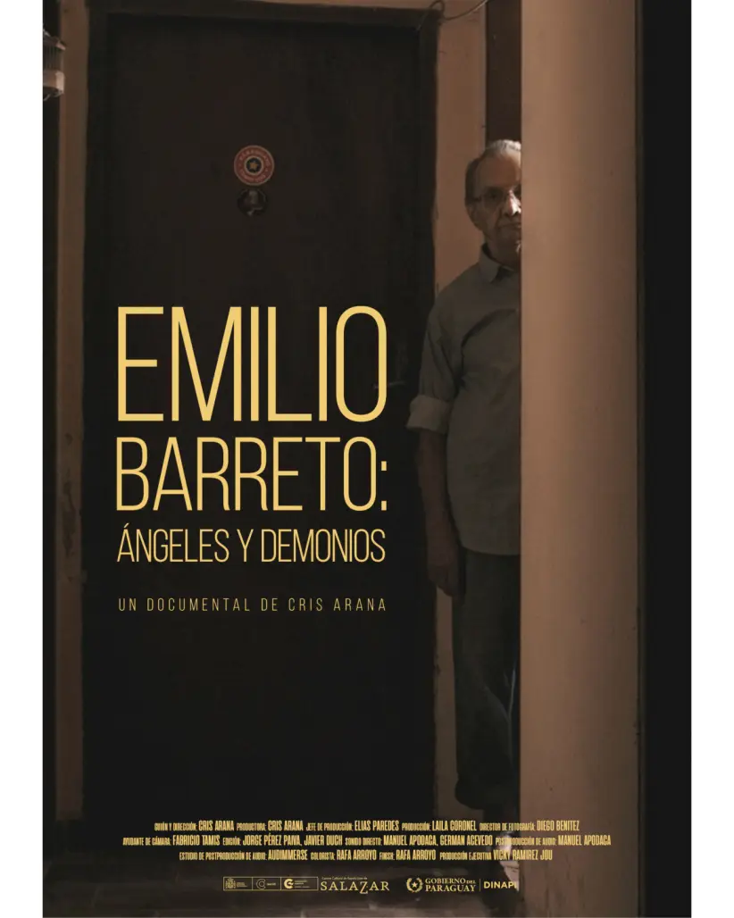 Afiche de Emilio Barreto: Ángeles y demonios. Fuente. Gentileza de la directora.