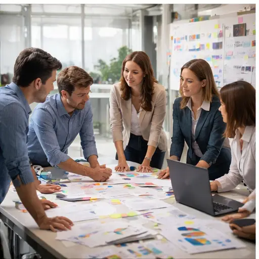 Trabajo en equipo Liderazgo Crédito: Imagen generada con IA. ChatGPT