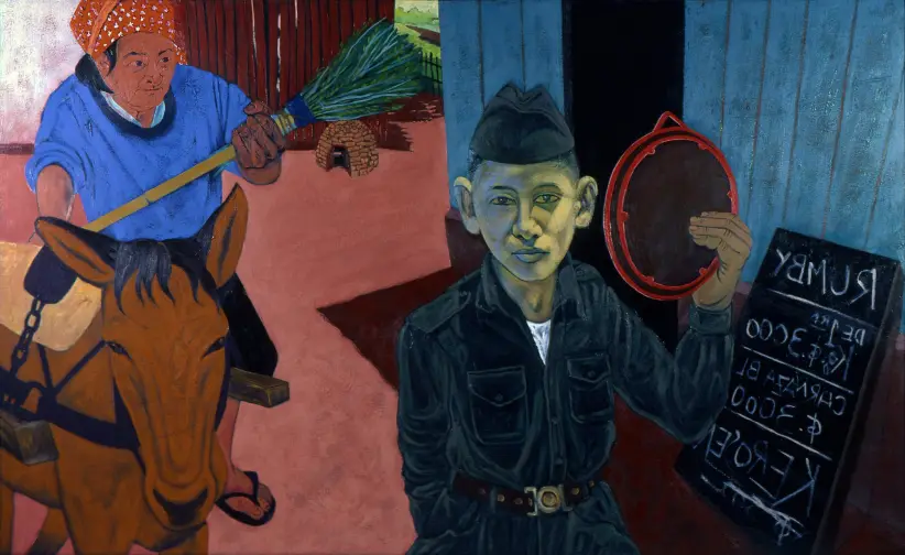 "El autohipnotizado", óleo sobre tela 100 x 160 cm, 1992. Fuente: Gentileza de Enrique Collar.