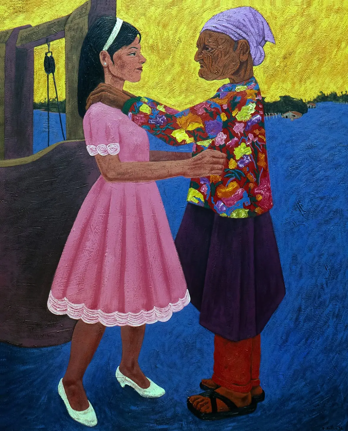 el adios. oleo sobre tela 120&times;100 cm 1992