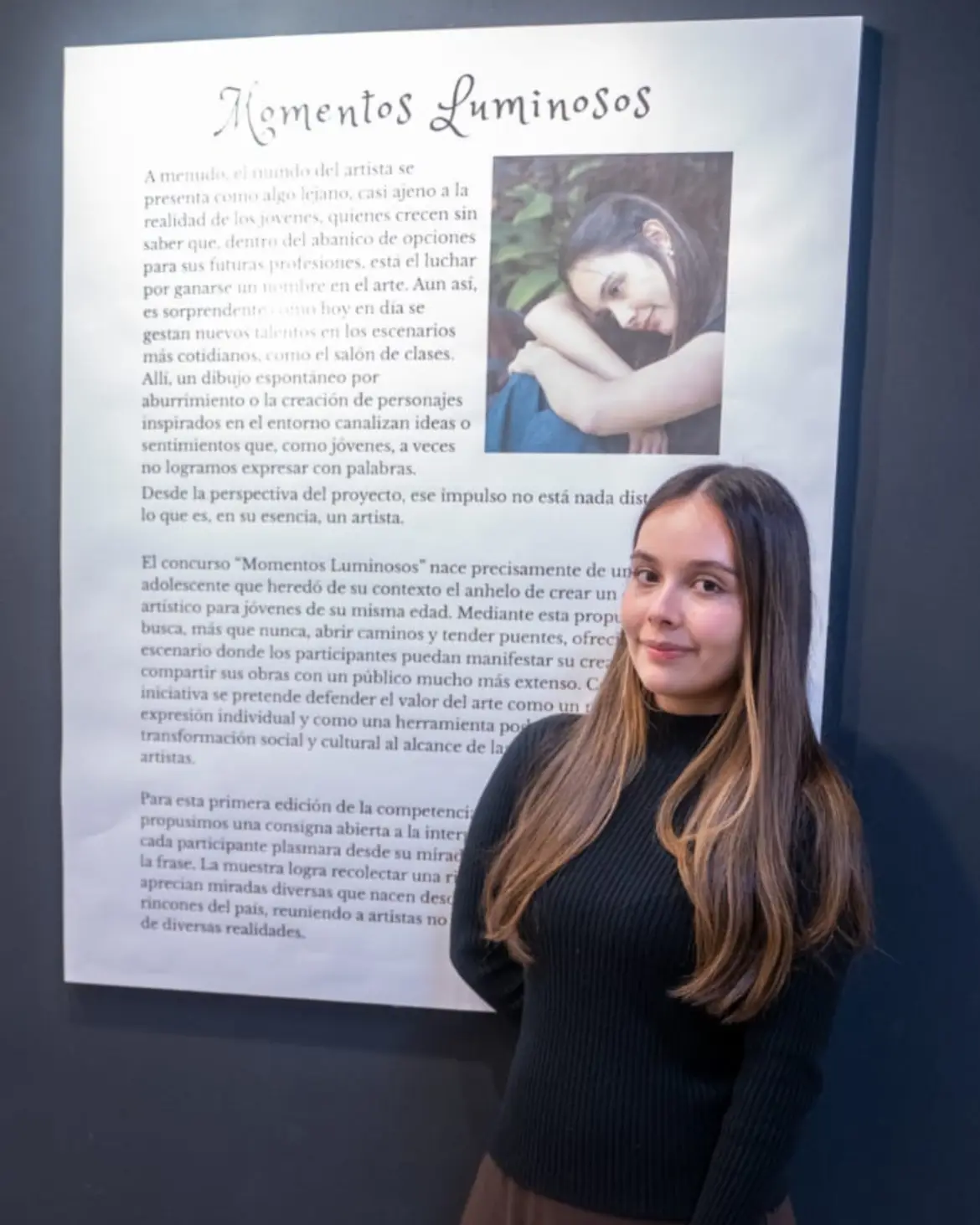 Lucianna Saccarello, gestora del proyecto Momentos luminosos y curadora de la muestra. FOTO: GENTILEZA